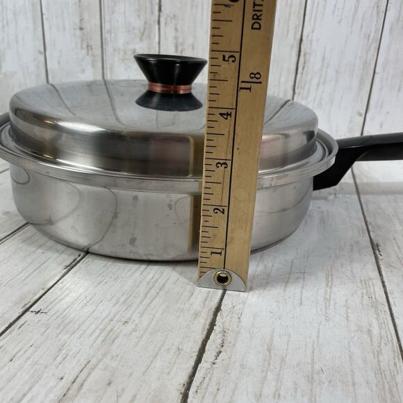 Vintage Duncan Hines 3-Ply 18-8 Stainless Steel 10.5" Skillet Fry Pan w/ Lid - Picture 12 of 12